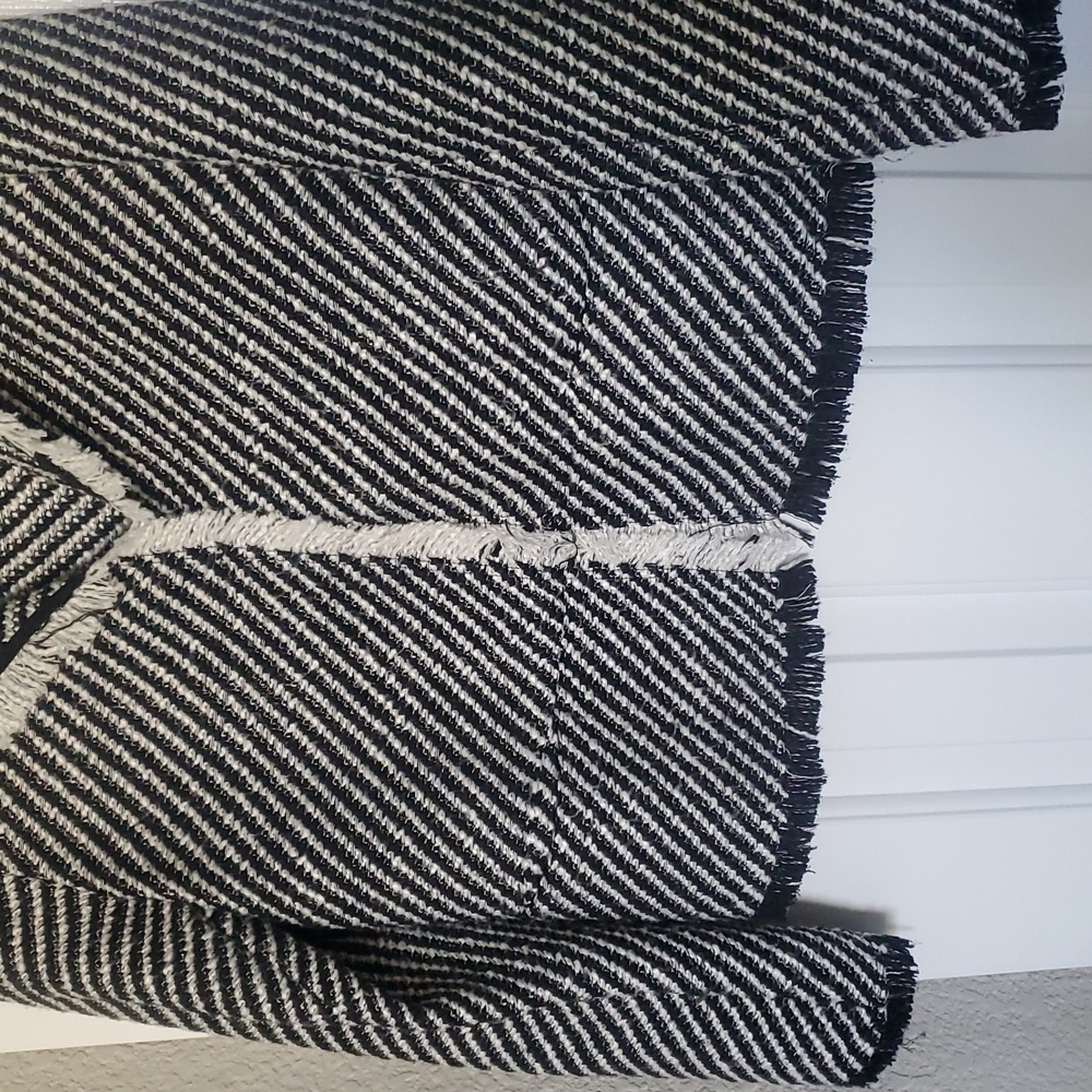 Mango Black and White Striped Blazer - Picture 3 of 4